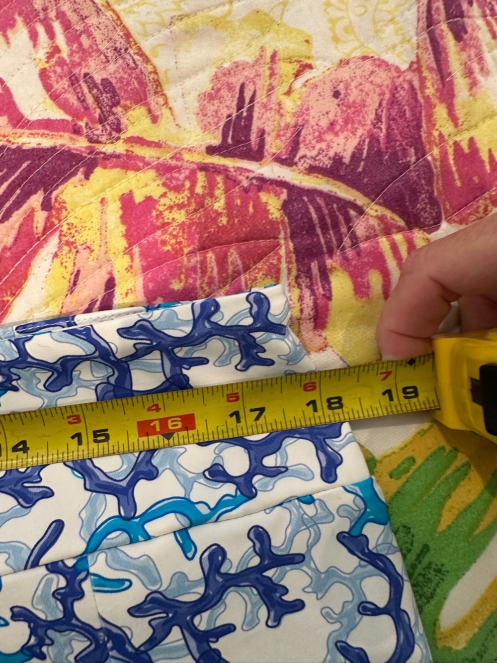 Lulu-B White Skort with Blue & Teal Coral Print - Picture 7 of 9